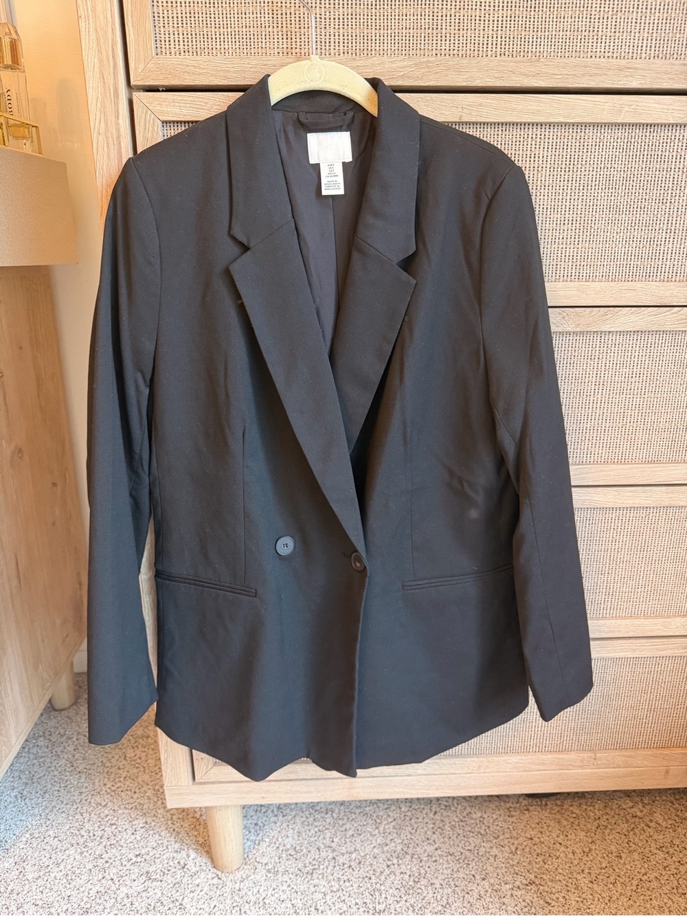 H&M Black Double-Breasted Women's Blazer